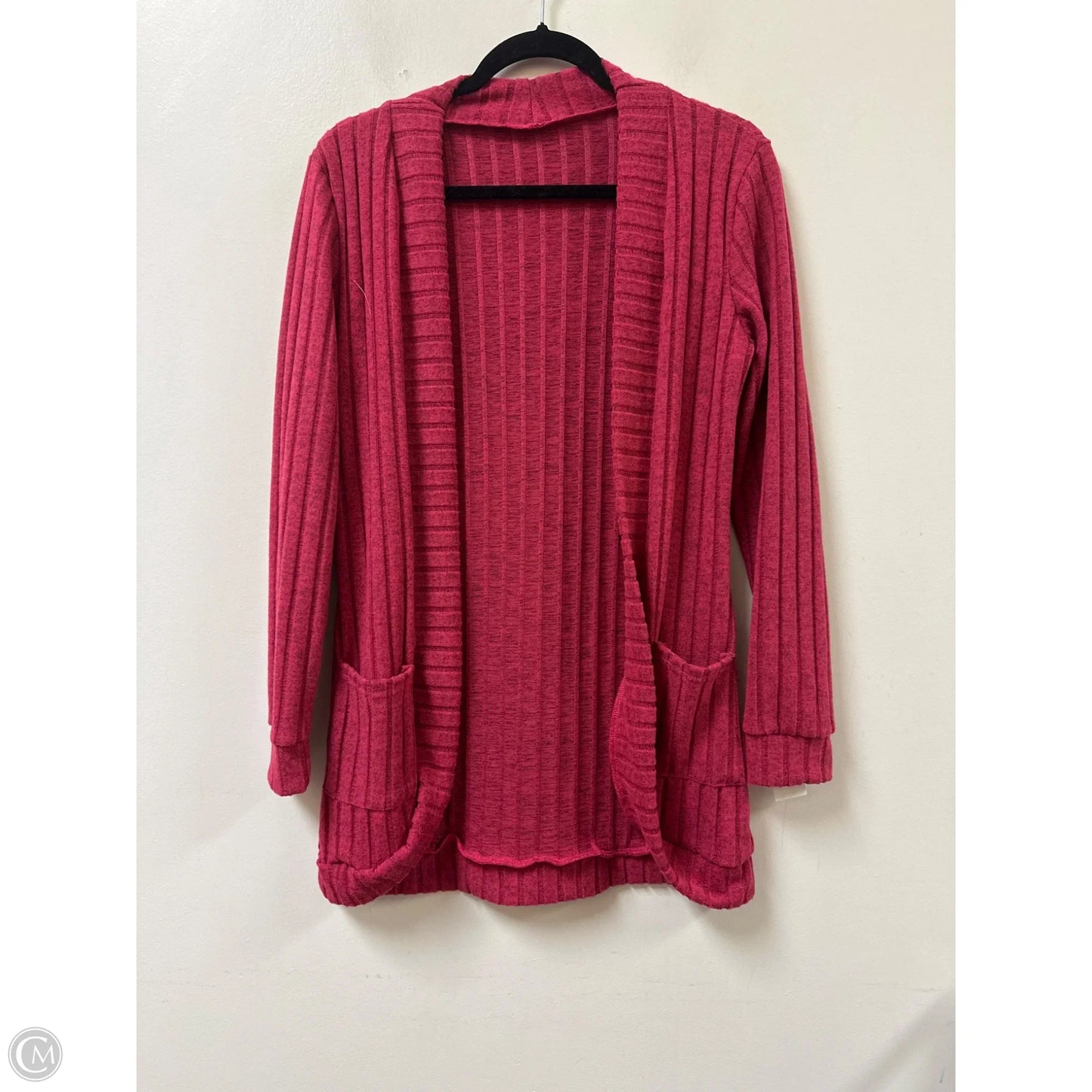 Sweater Cardigan By Clothes Mentor In Pink, Size: M