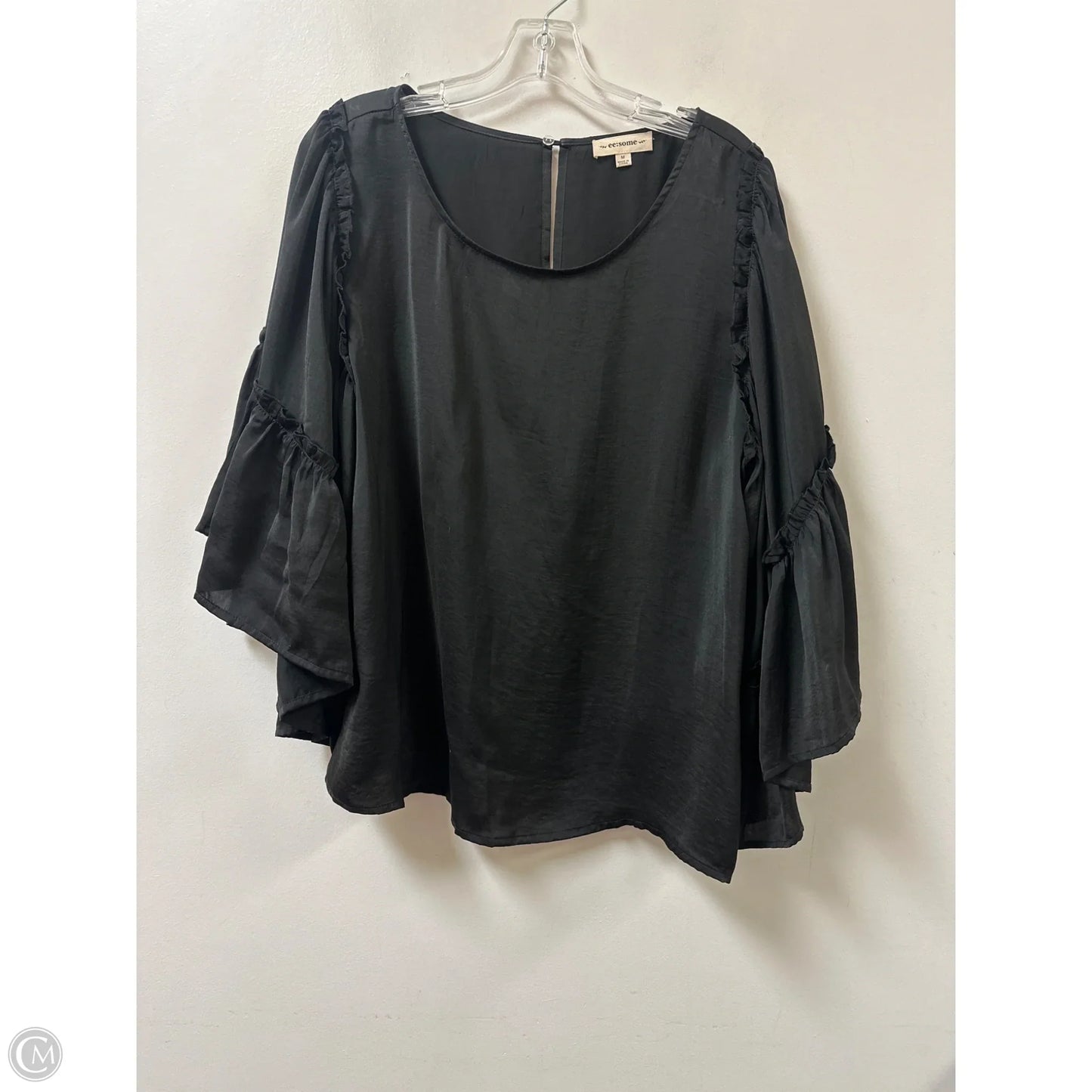 Top Long Sleeve By Ee Some In Black, Size: M