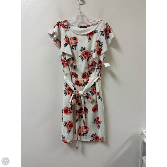 Dress Casual Short By Shein In Floral Print, Size: 1x