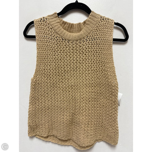 Vest Sweater By Clothes Mentor In Brown, Size: S