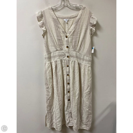 Dress Casual Maxi By Time And Tru In Cream, Size: 1x