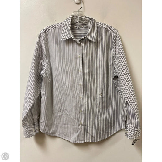 Blouse Long Sleeve By Madewell In Black & White, Size: M