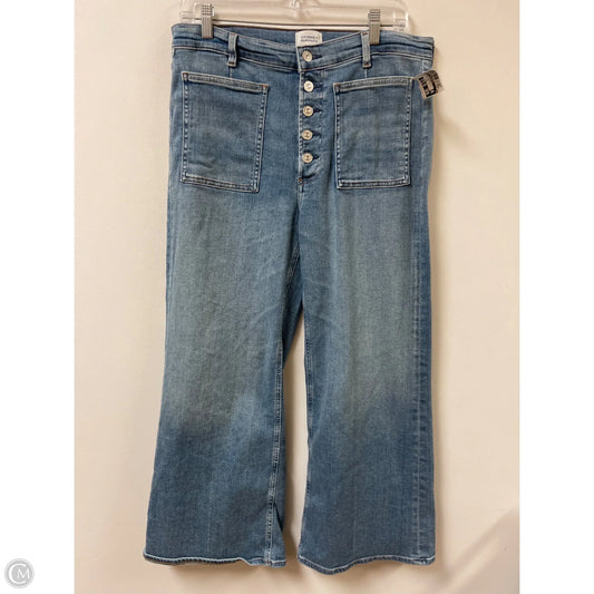 Jeans Wide Leg By Citizens Of Humanity In Blue Denim, Size: 10