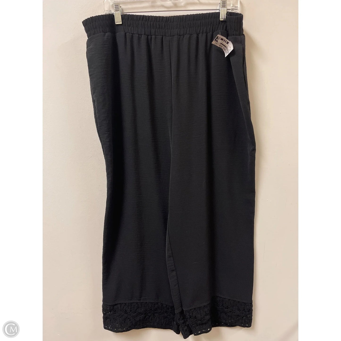 Pants Wide Leg By Rafaella In Black, Size: 16