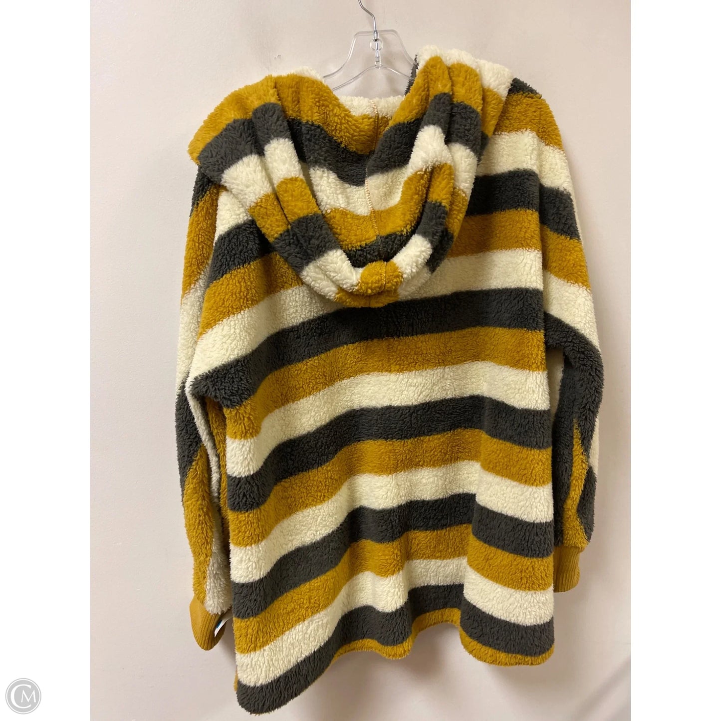 Sweater Cardigan By Mystree In Green & Yellow, Size: Osfm