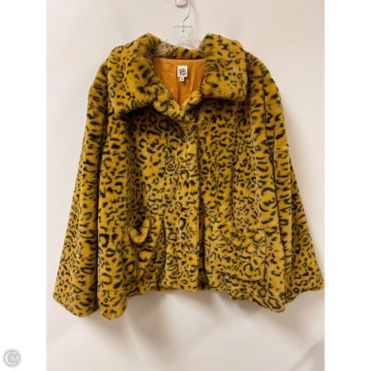 Jacket Faux Fur & Sherpa By Ivy Jane In Animal Print, Size: Xl