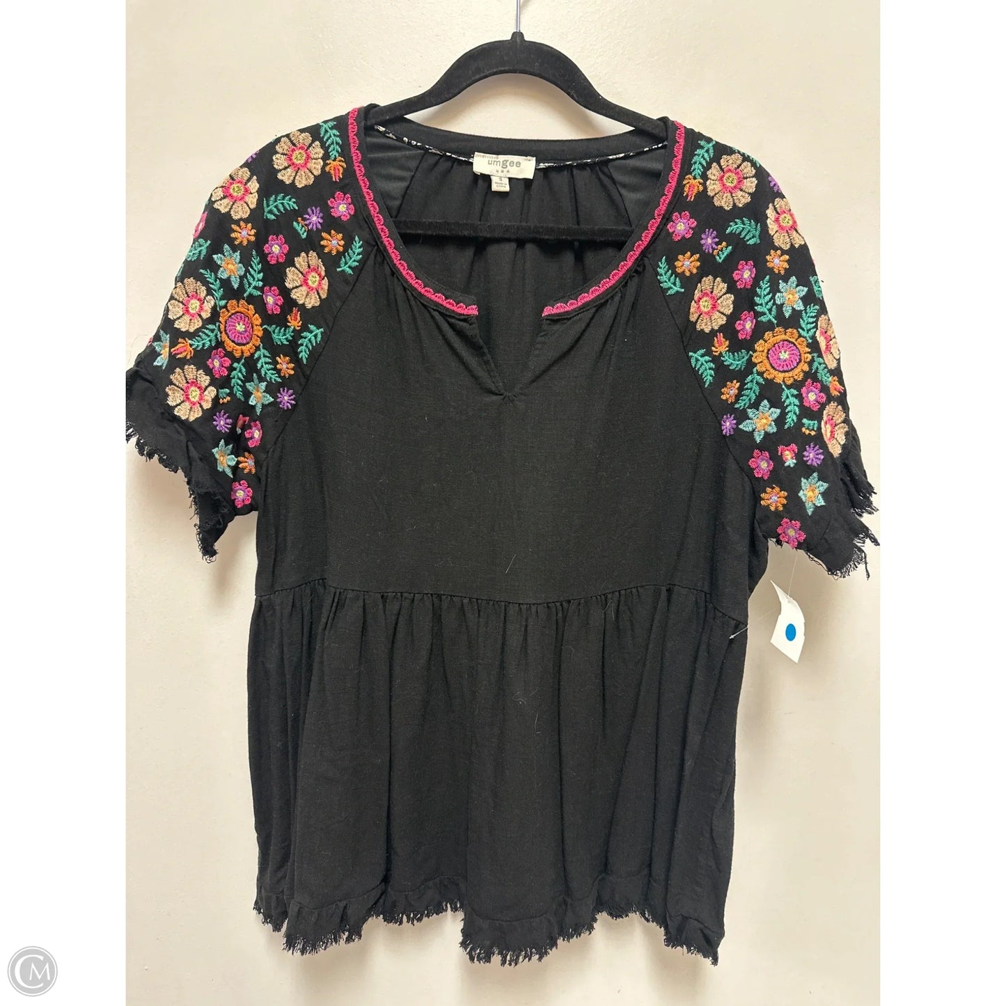 Top Short Sleeve By Umgee In Black, Size: S