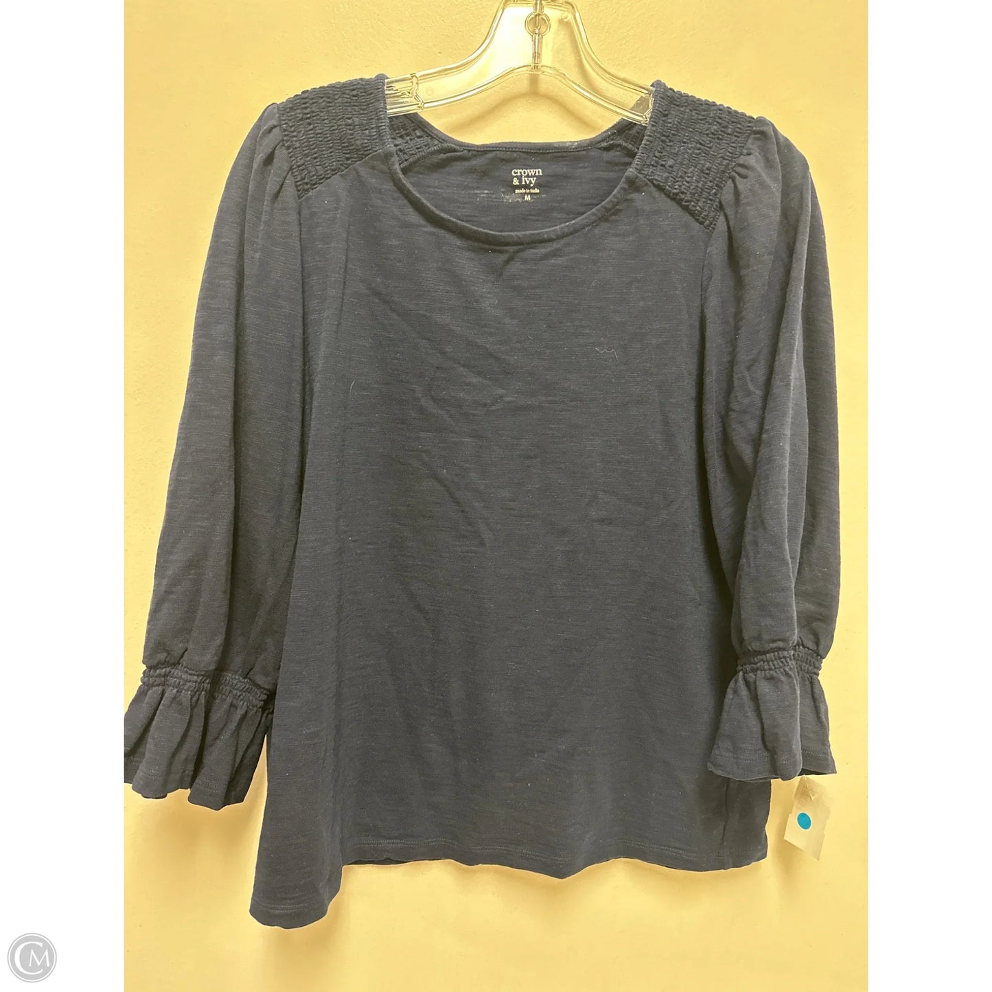 Top Long Sleeve By Crown And Ivy In Navy, Size: M