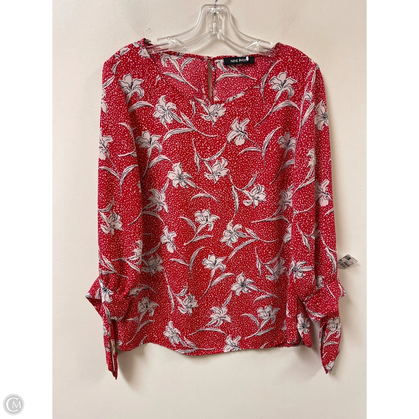 Top Long Sleeve By Nine West In Red, Size: M