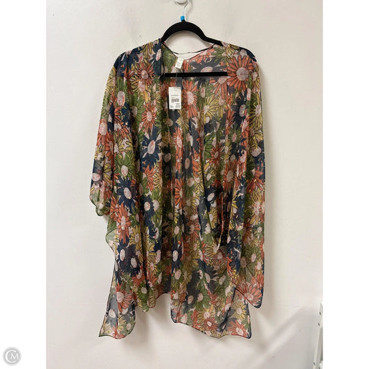 Kimono By Cato In Floral Print, Size: Osfm