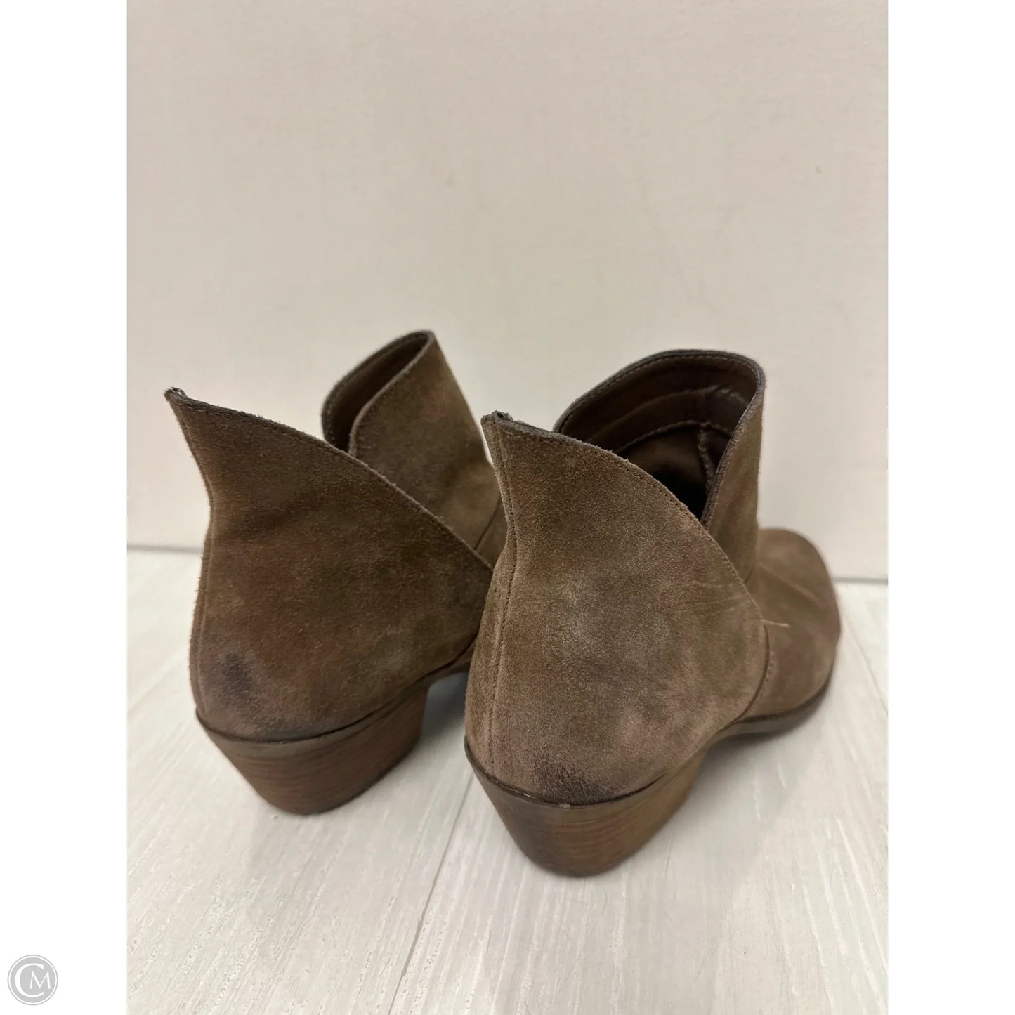 Boots Ankle Heels By Ruff Hewn In Brown, Size: 8.5