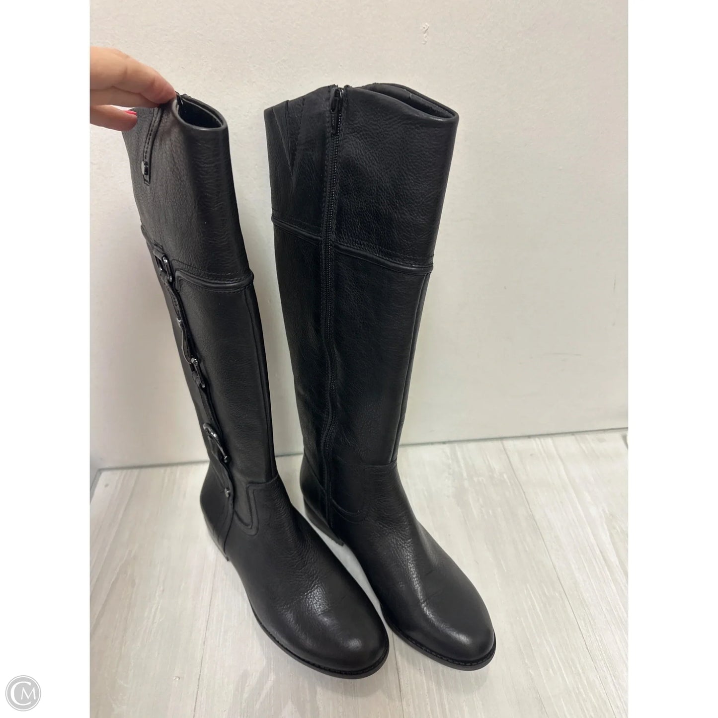 Boots Knee Flats By Michelle D. In Black, Size: 7.5