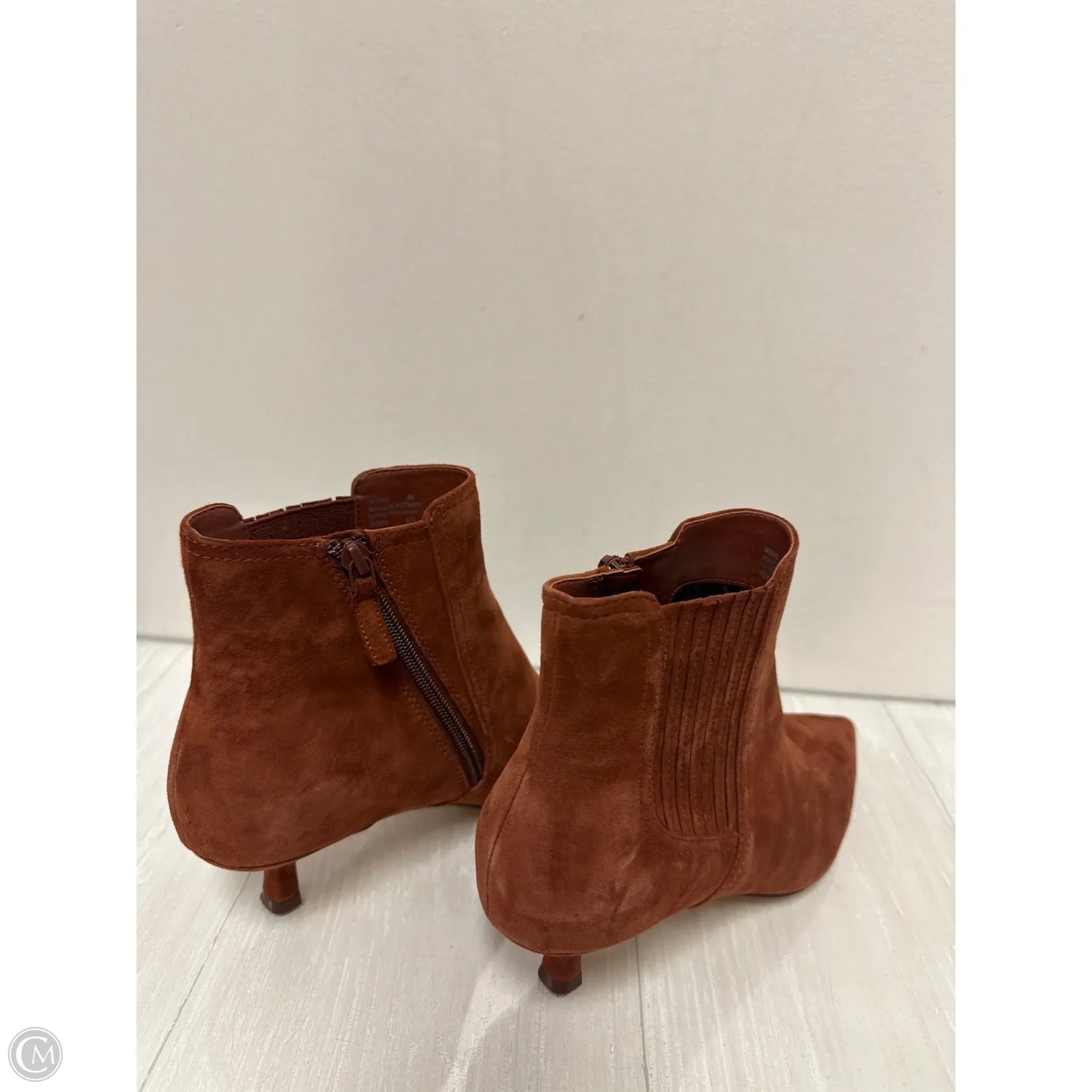 Boots Ankle Heels By Cole-haan In Brown, Size: 8