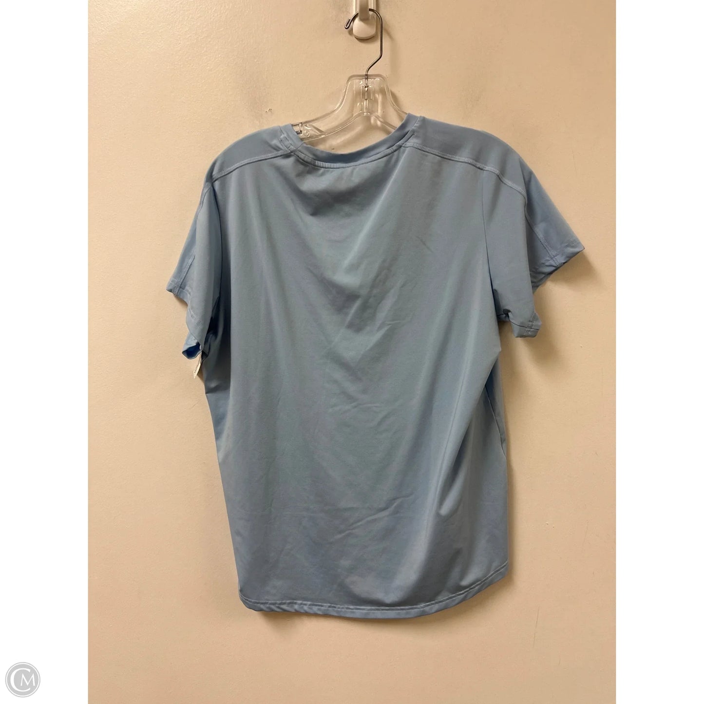 Athletic Top Short Sleeve By Adidas In Blue, Size: L