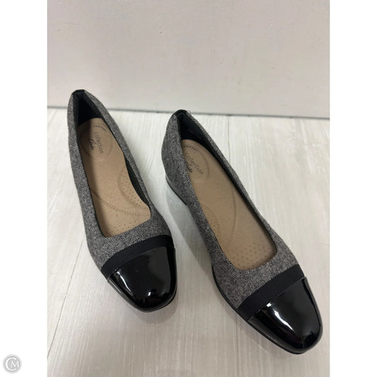 Shoes Heels Block By Clarks In Grey, Size: 8