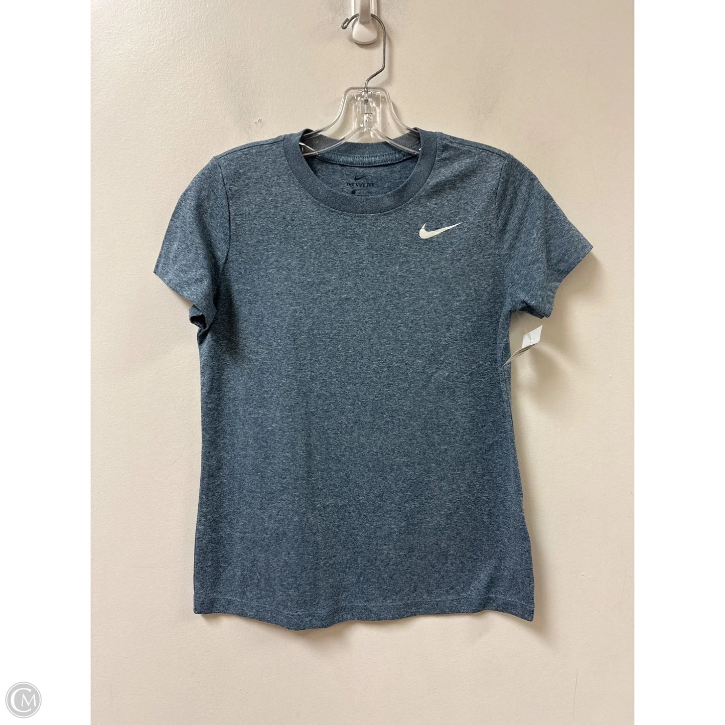 Athletic Top Short Sleeve By Nike In Blue, Size: S