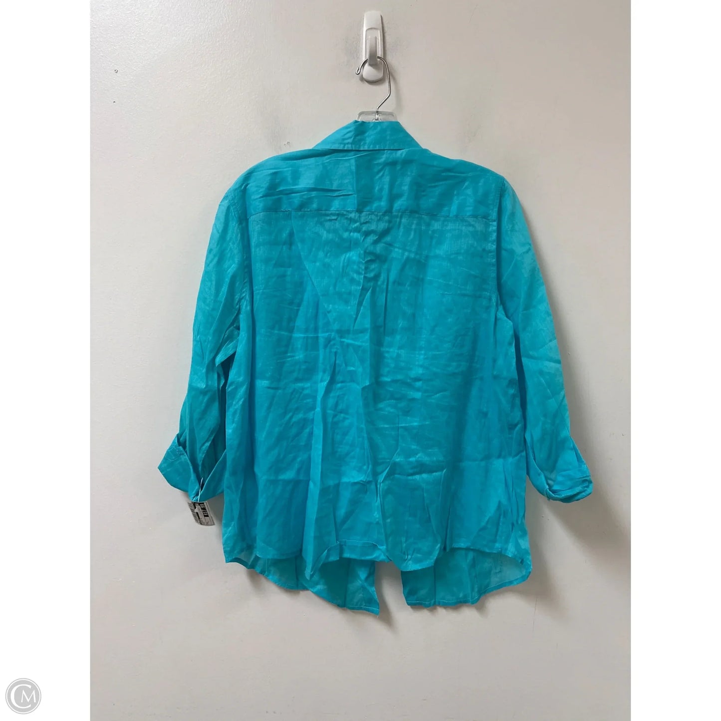 Blouse Long Sleeve By Chicos In Blue, Size: L