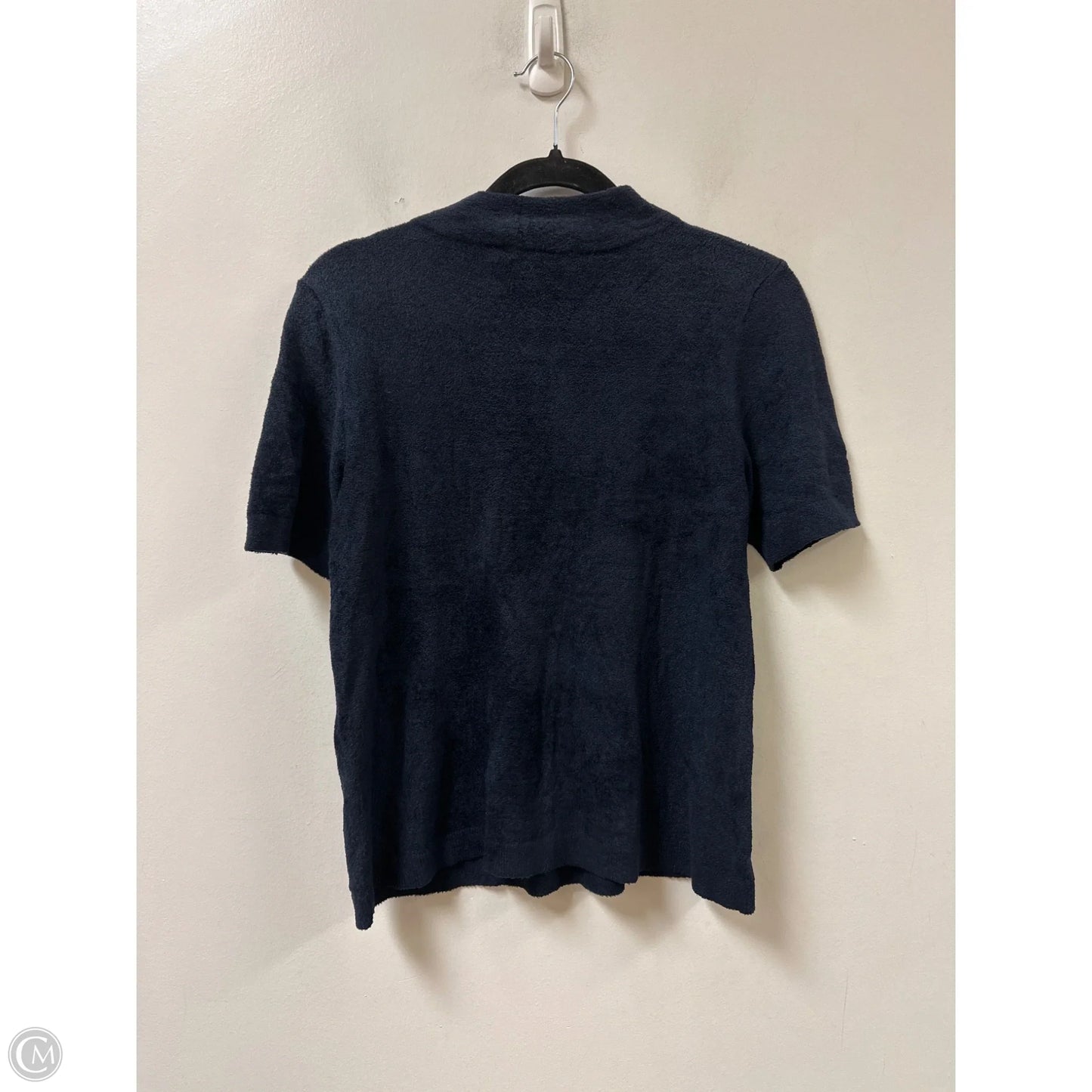 Sweater Short Sleeve By Loft In Navy, Size: S
