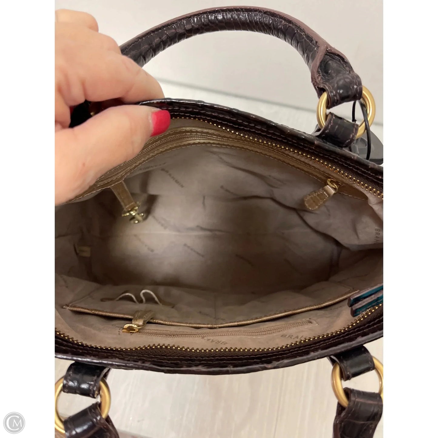 Handbag Designer By Brahmin, Size: Medium