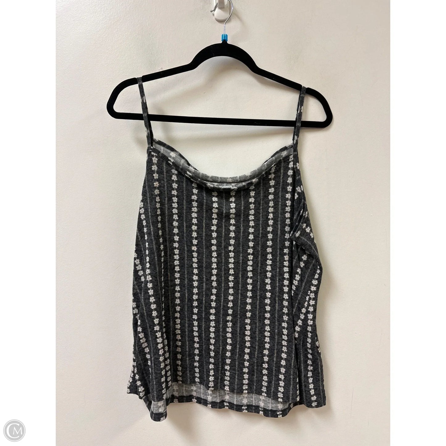 Top Sleeveless By Sonoma In Grey, Size: Xl