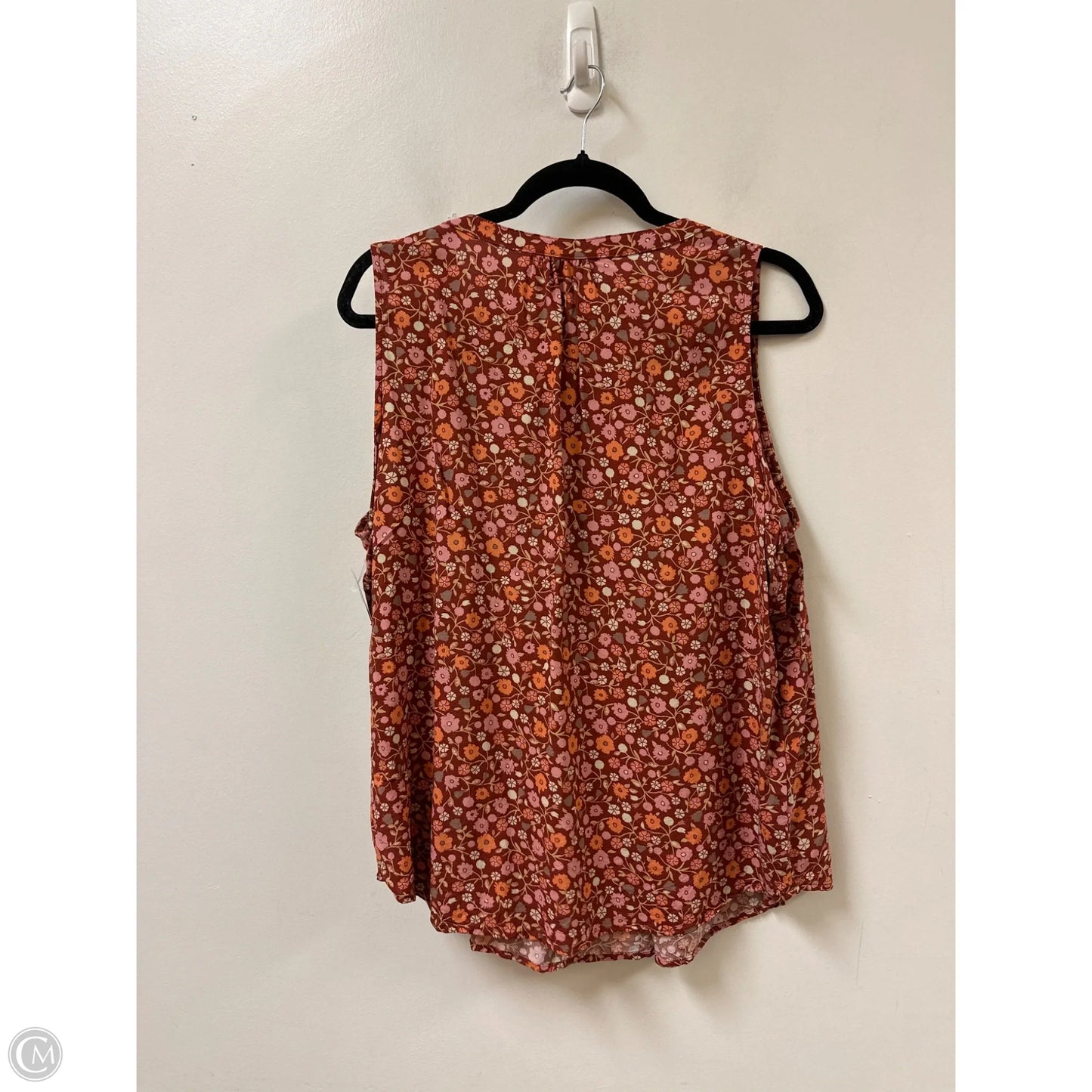 Top Sleeveless By Croft And Barrow In Orange, Size: 1x