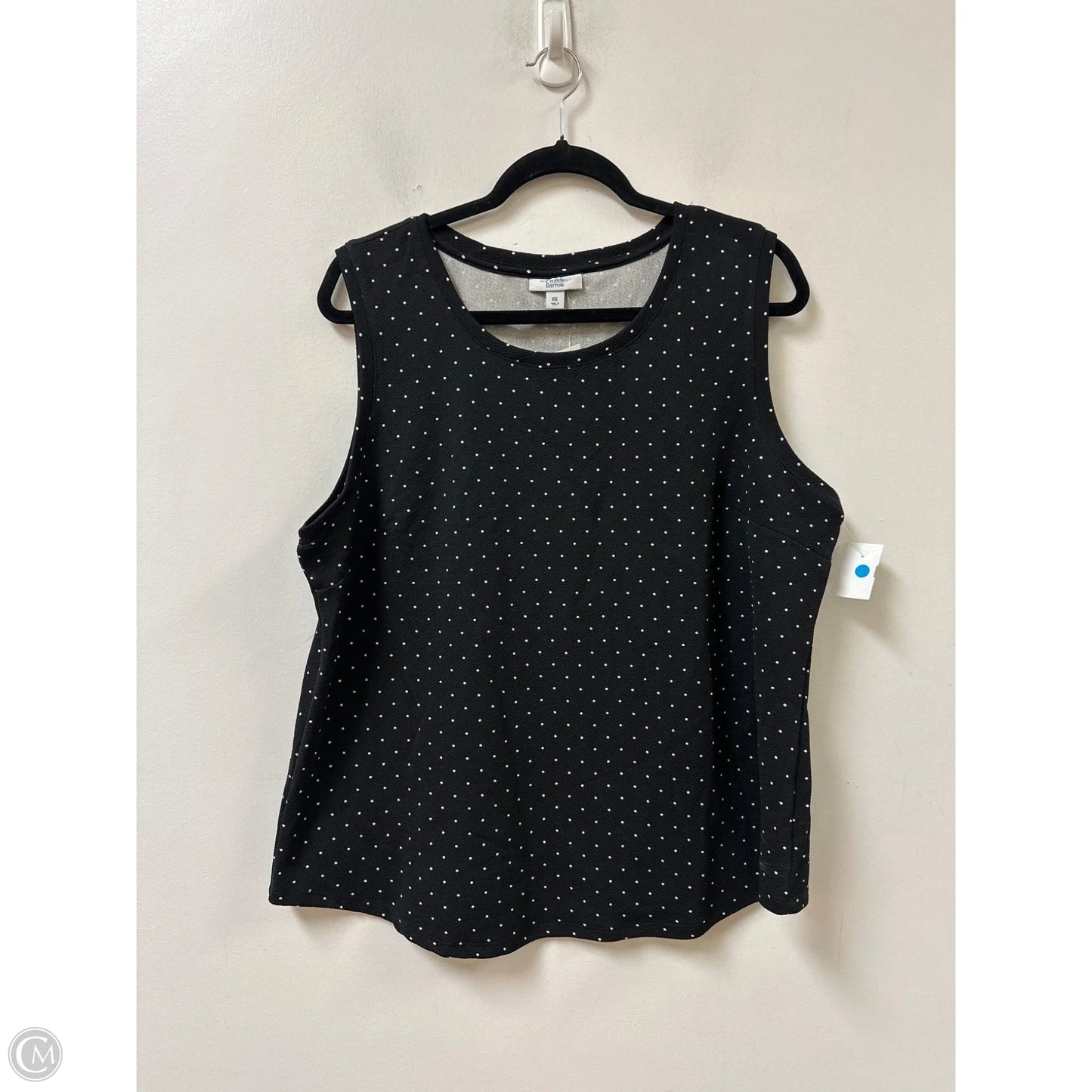 Top Sleeveless By Croft And Barrow In Polkadot Pattern, Size: 1x