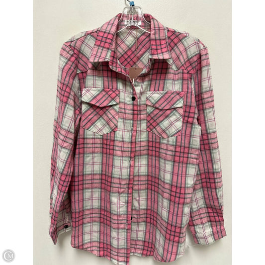 Blouse Long Sleeve By Clothes Mentor In Pink, Size: S