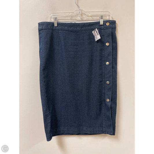 Skirt Midi By White House Black Market In Blue Denim, Size: 12