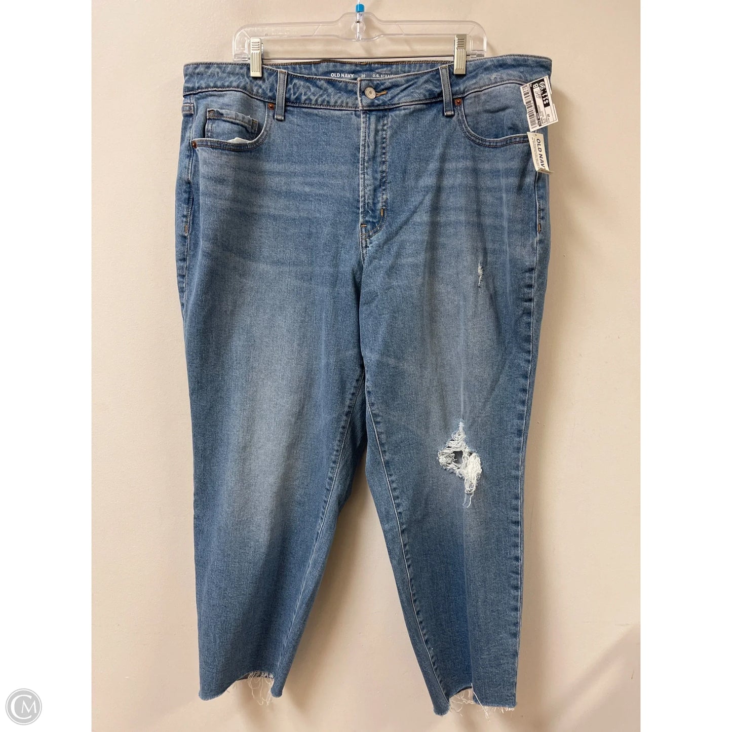 Jeans Straight By Old Navy In Blue Denim, Size: 20