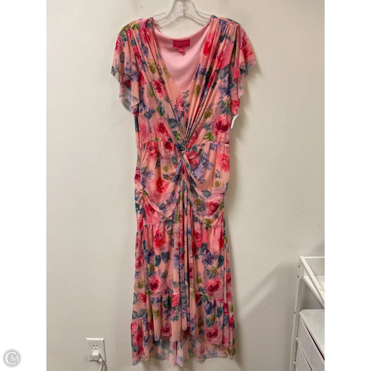 Dress Casual Maxi By Isaac Mizrahi Live Qvc In Floral Print, Size: M
