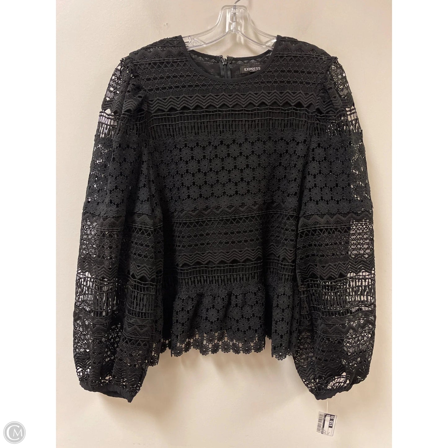 Top Long Sleeve By Express In Black, Size: L