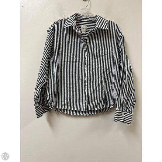 Blouse Long Sleeve By Maeve In Striped Pattern, Size: Xs