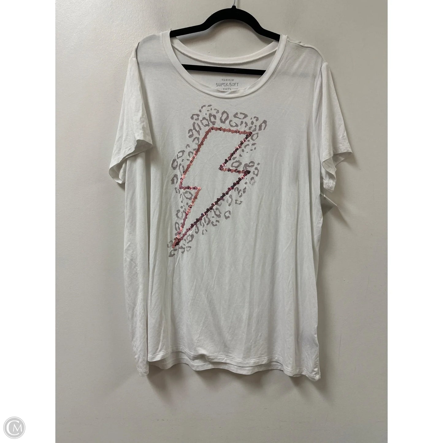 Top Short Sleeve By Torrid In White, Size: 2x