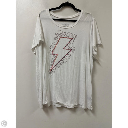 Top Short Sleeve By Torrid In White, Size: 2x