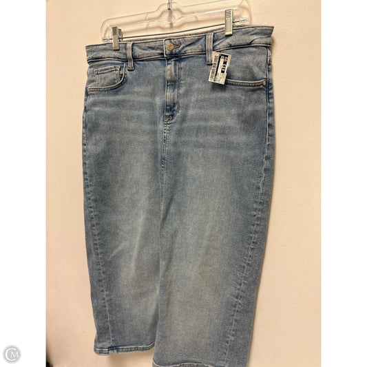Skirt Midi By Guess In Blue Denim, Size: 12