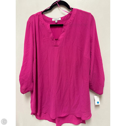 Top Long Sleeve By Chaus In Pink, Size: 2x