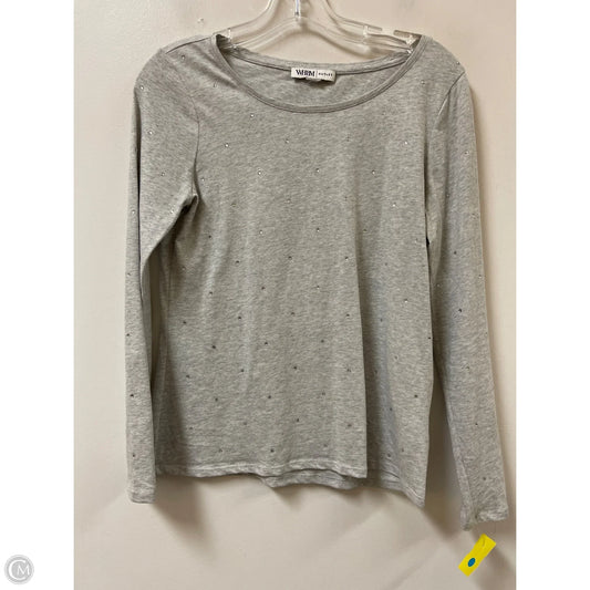 Top Long Sleeve By White House Black Market In Grey, Size: Xs