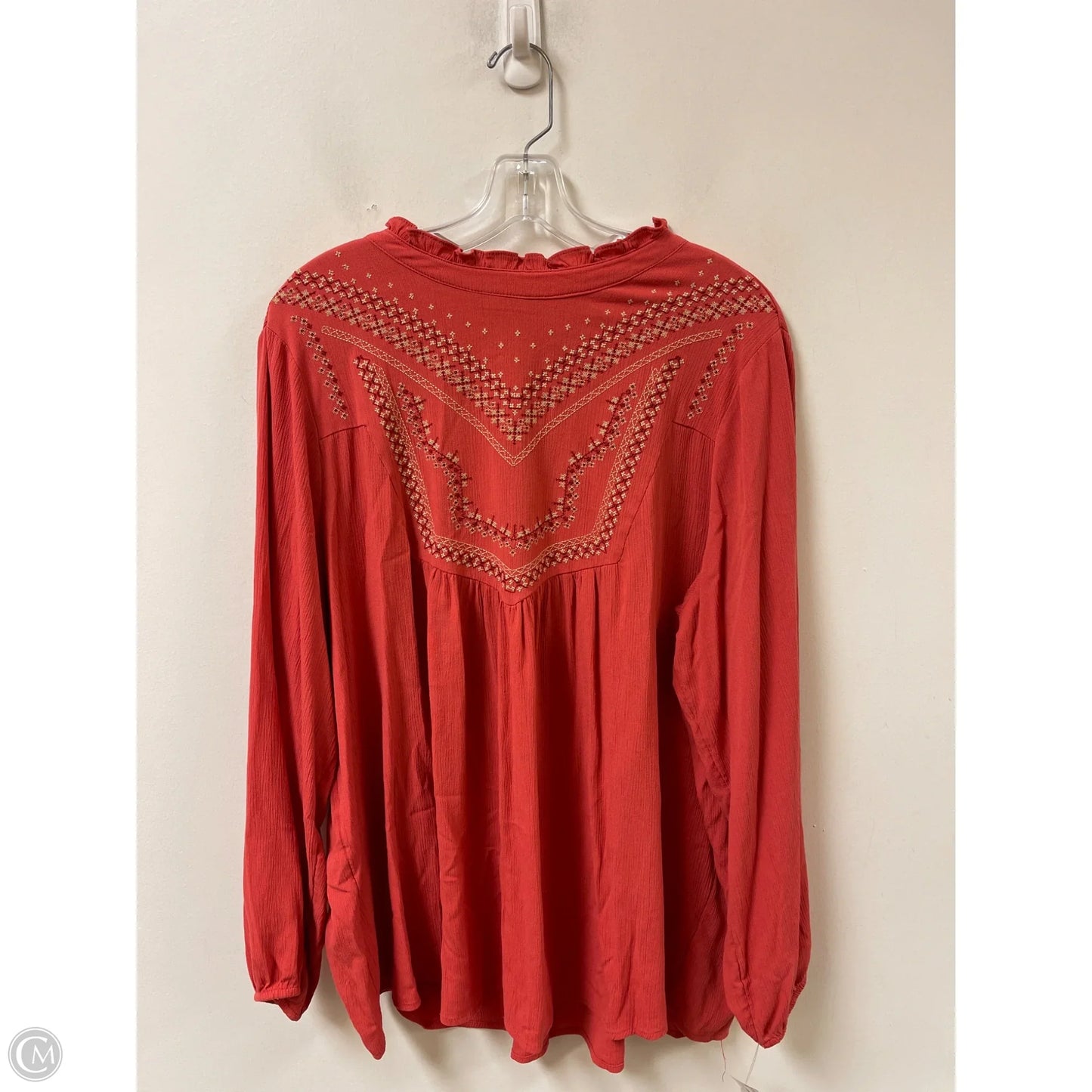 Top Long Sleeve By Torrid In Orange, Size: 2x