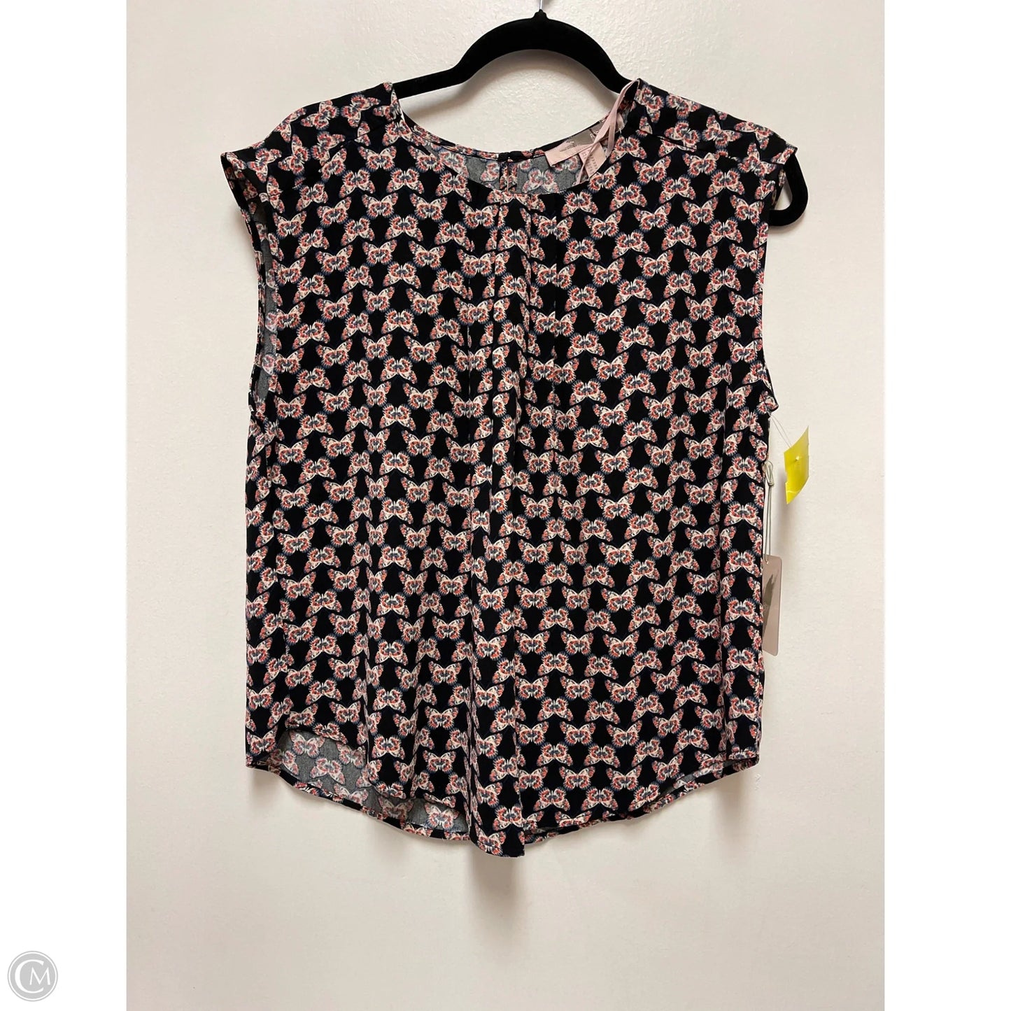 Top Short Sleeve By Forever 21 In Black & Orange, Size: M