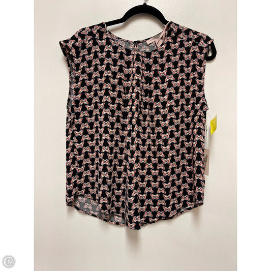 Top Short Sleeve By Forever 21 In Black & Orange, Size: M