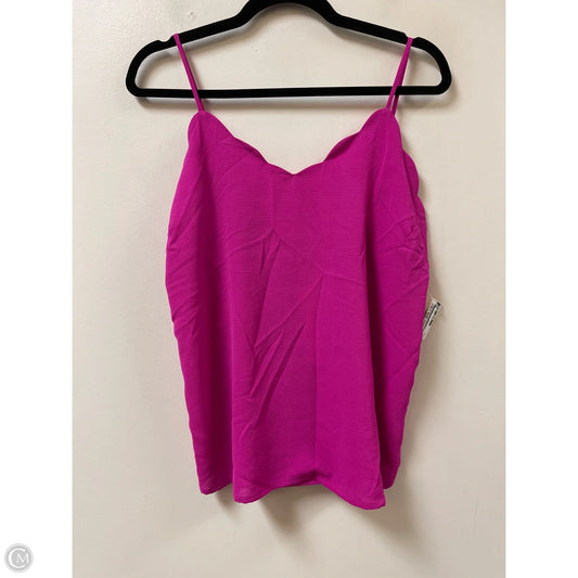Top Sleeveless By Monteau In Pink, Size: L
