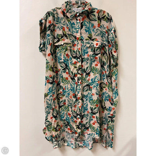 Dress Casual Short By Clothes Mentor In Tropical Print, Size: M