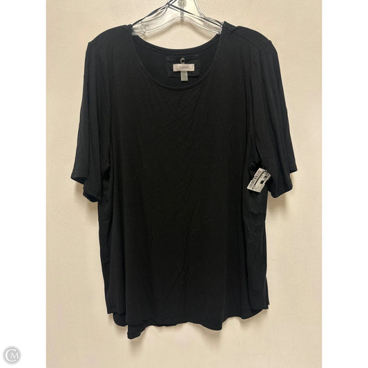 Top Short Sleeve By Cupio In Black, Size: 1x