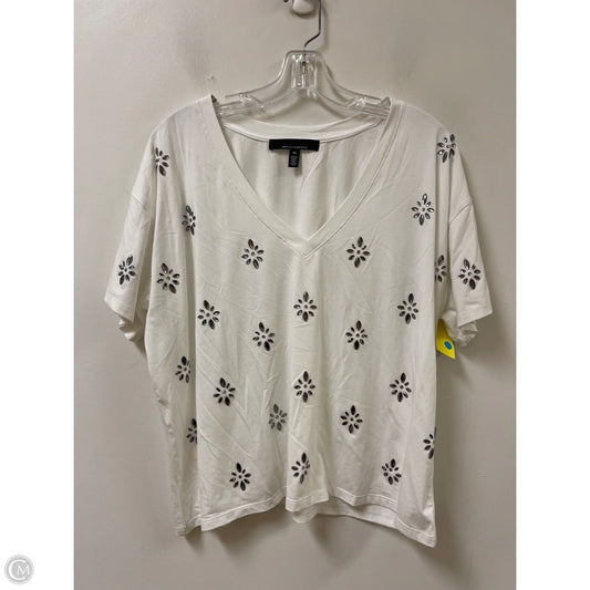 Top Short Sleeve By White House Black Market In White, Size: Xl