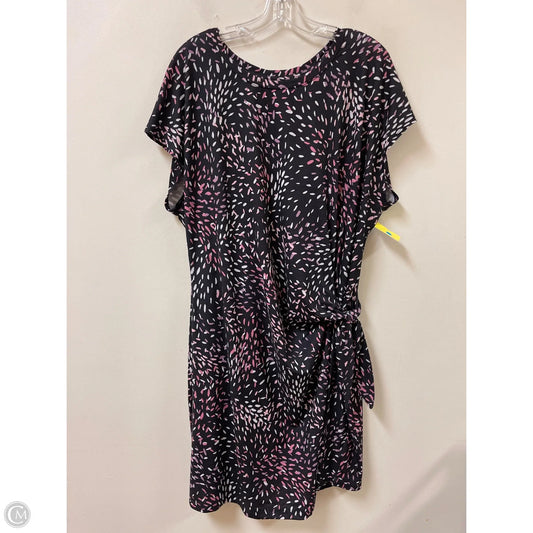 Dress Casual Short By Nicole By Nicole Miller In Black & Purple, Size: 1x