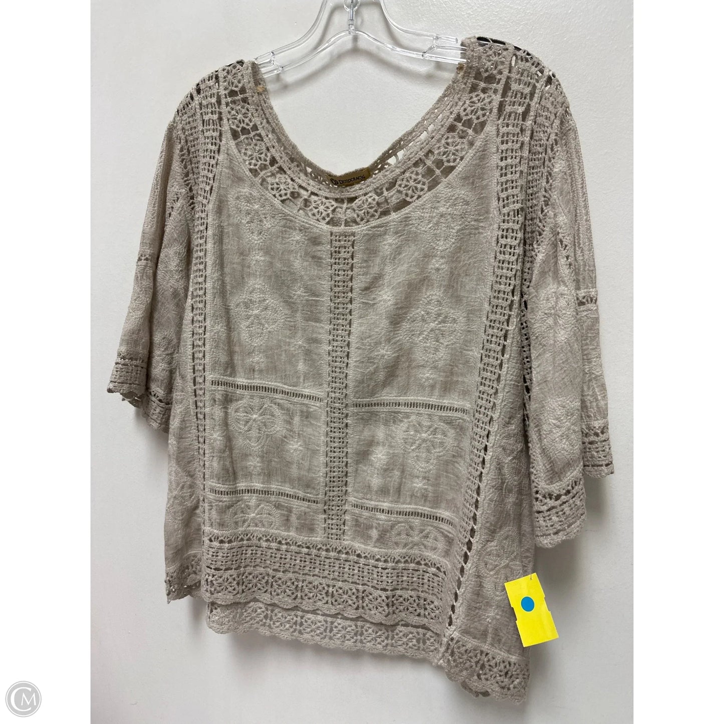 Top Long Sleeve By Democracy In Brown, Size: M