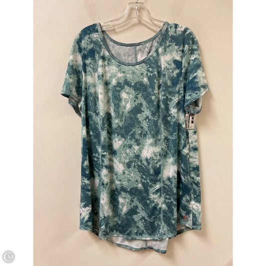 Athletic Top Short Sleeve By Livi Active In Blue, Size: Xl