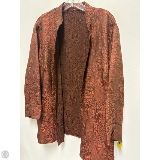 Cardigan By Clothes Mentor In Orange, Size: L