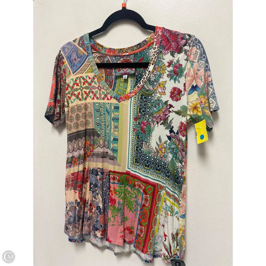Top Short Sleeve By Johnny Was In Floral Print, Size: Xs