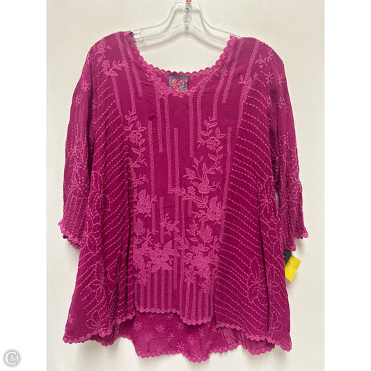 Top Long Sleeve By Johnny Was In Pink, Size: Xs